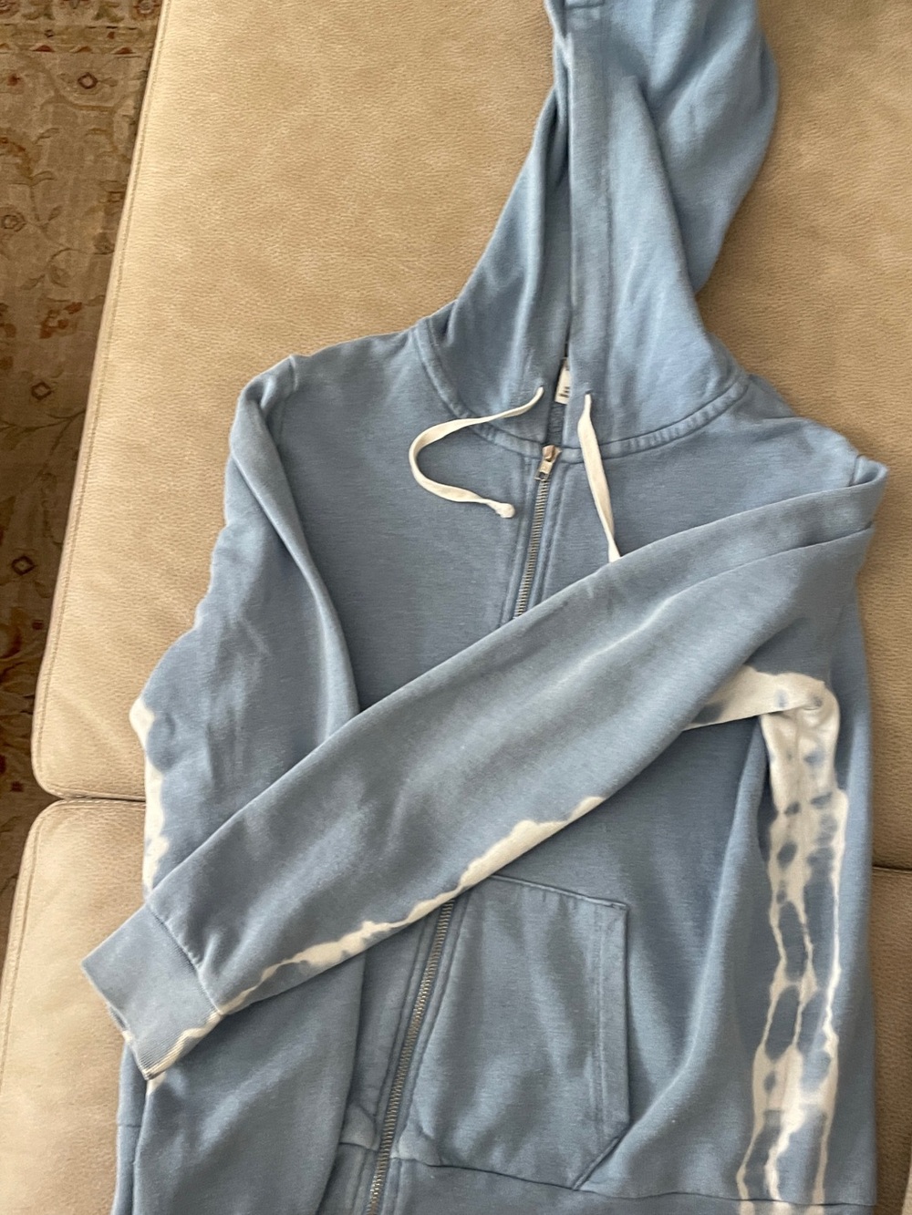 Victoria's Secret PINK Light Blue Pullover with White Trim